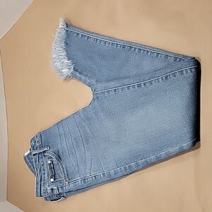 Just Black Denim, Size 25, Skinny, Ankle Length Jeans, Frayed Hem, EUC.